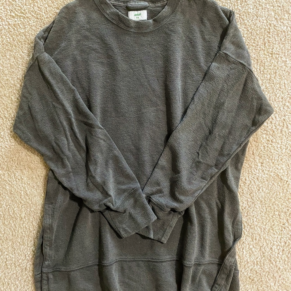 Split hem oversized summer sweatshirt